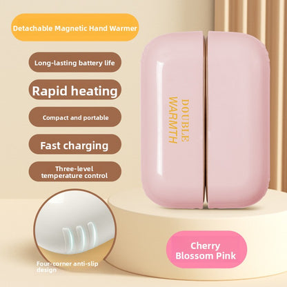 Magnetic heating hand warmer
