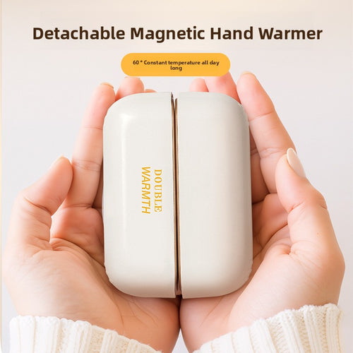 Magnetic heating hand warmer